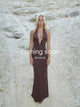 Favo maxi kjole - Brun