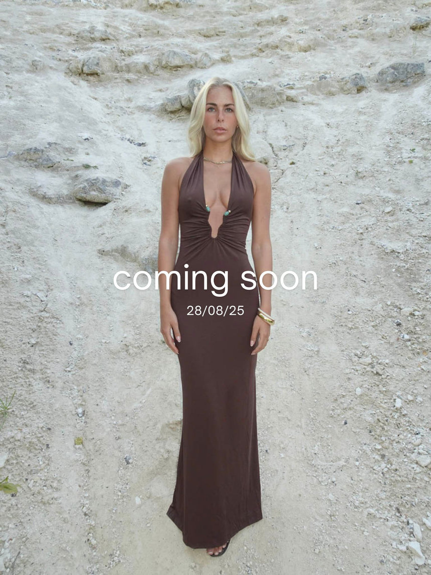 Favo maxi kjole - Brun