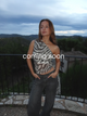 Orlane one shoulder top med zebra print - Sort/hvid