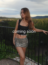 Louna mini nederdel med pailletter - Leopard