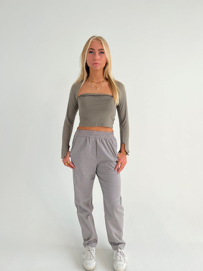 Day/night top - lysebrun