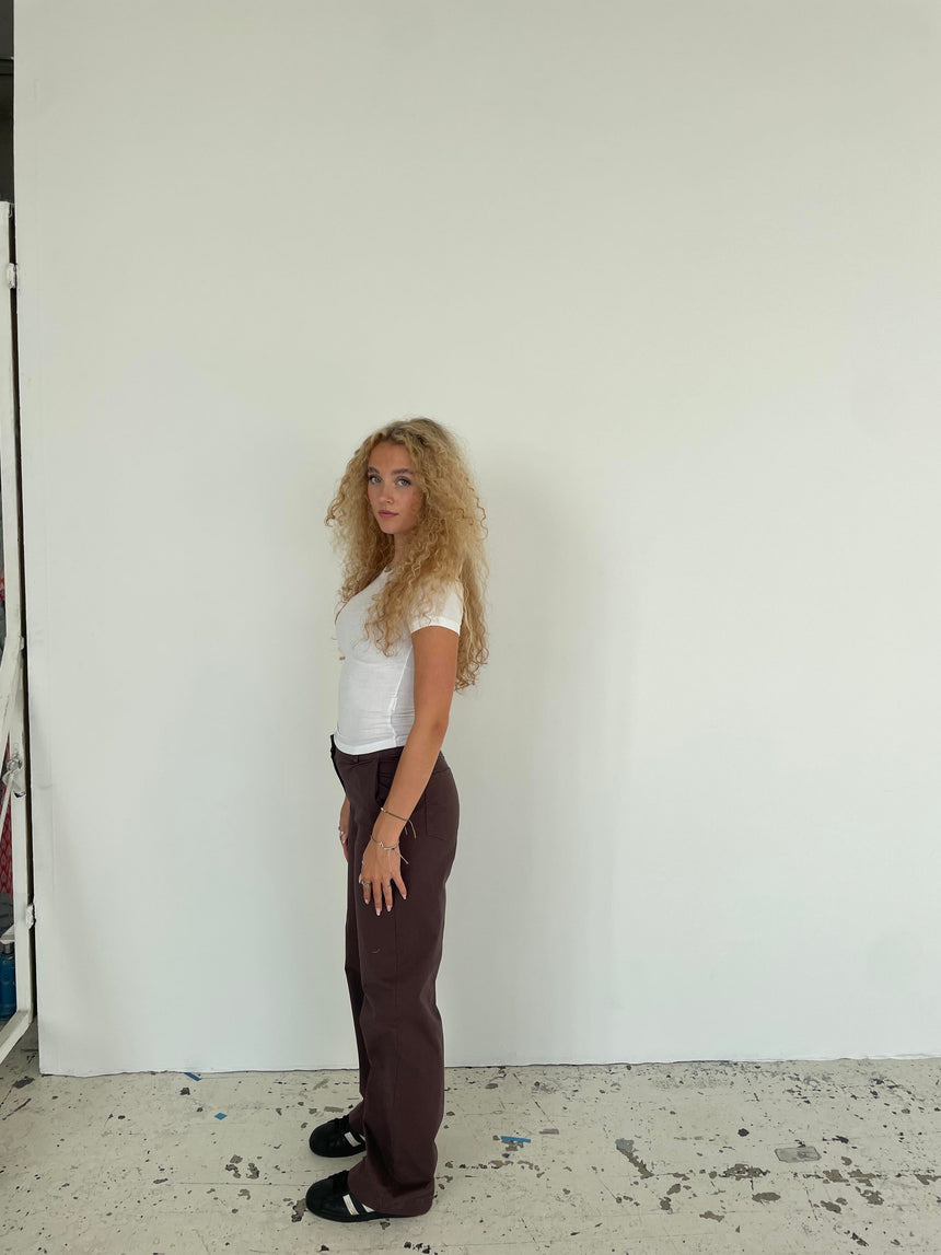 Willa lærredsbukser - Brun