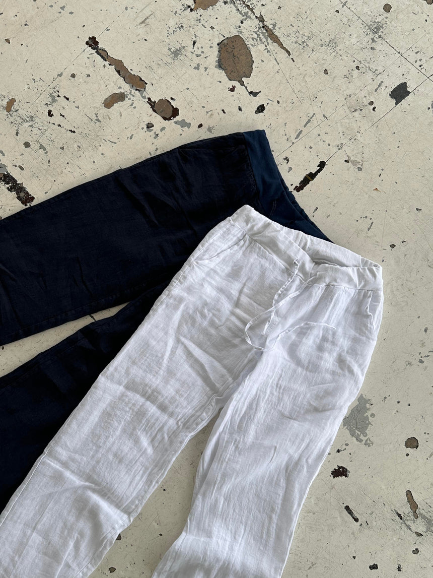 Angel hør bukser - navy