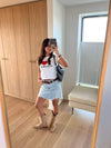 "I love my boyfriend" baby tee - Hvid
