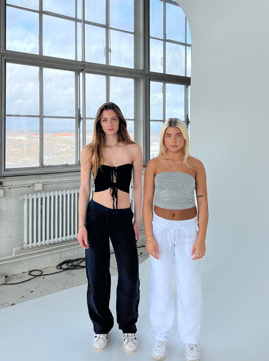Vilja tube top - lysegrå