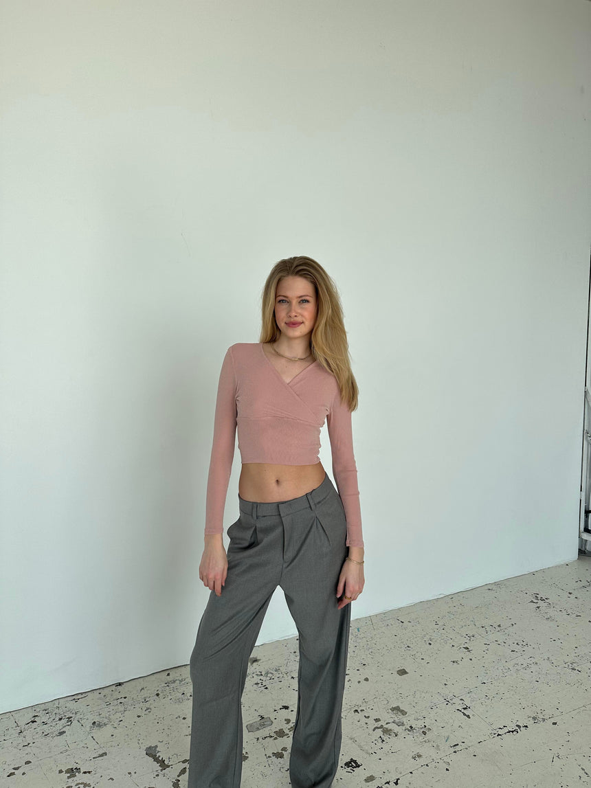 Stine glimmer bluse lyserød