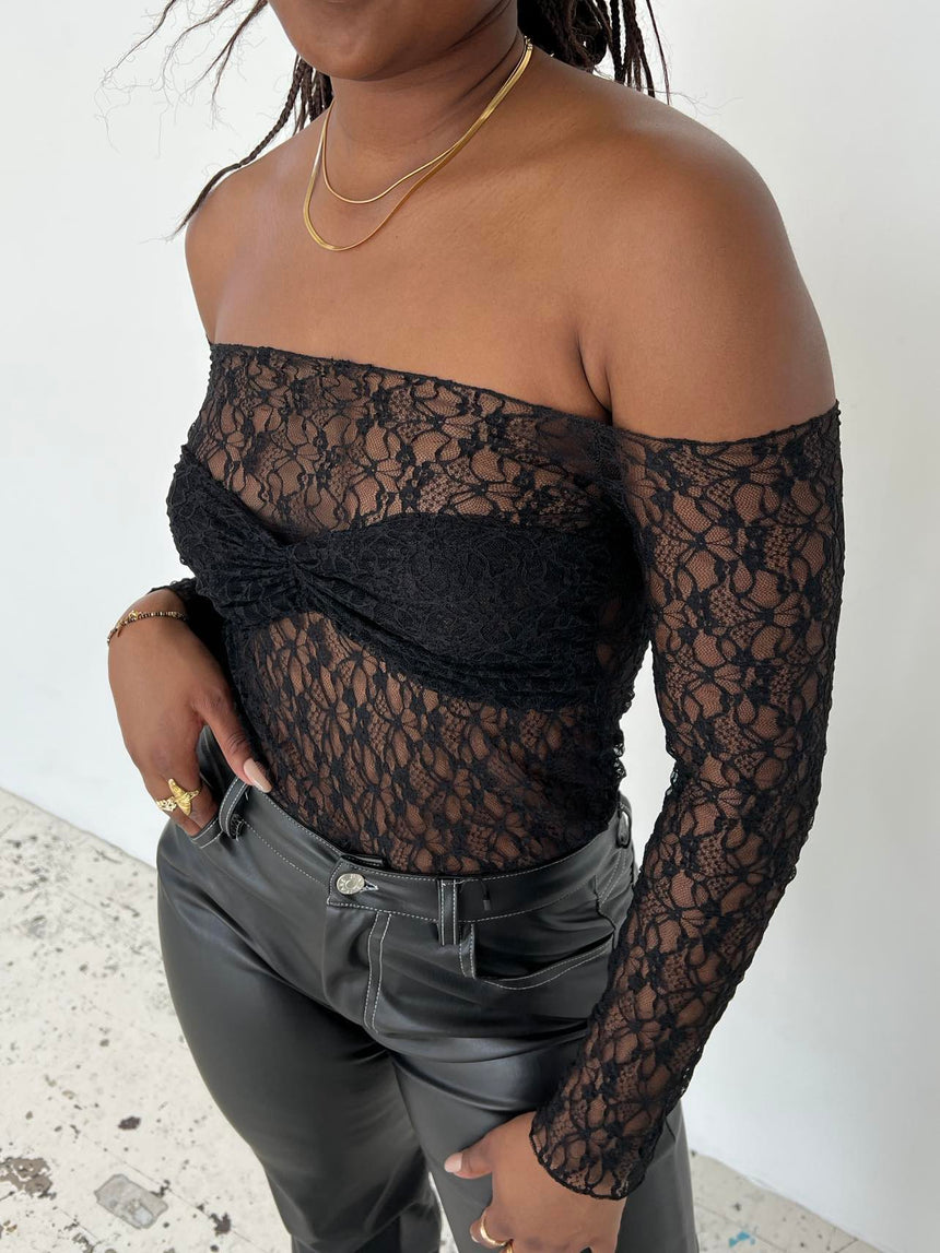 Inez blondebluse - sort
