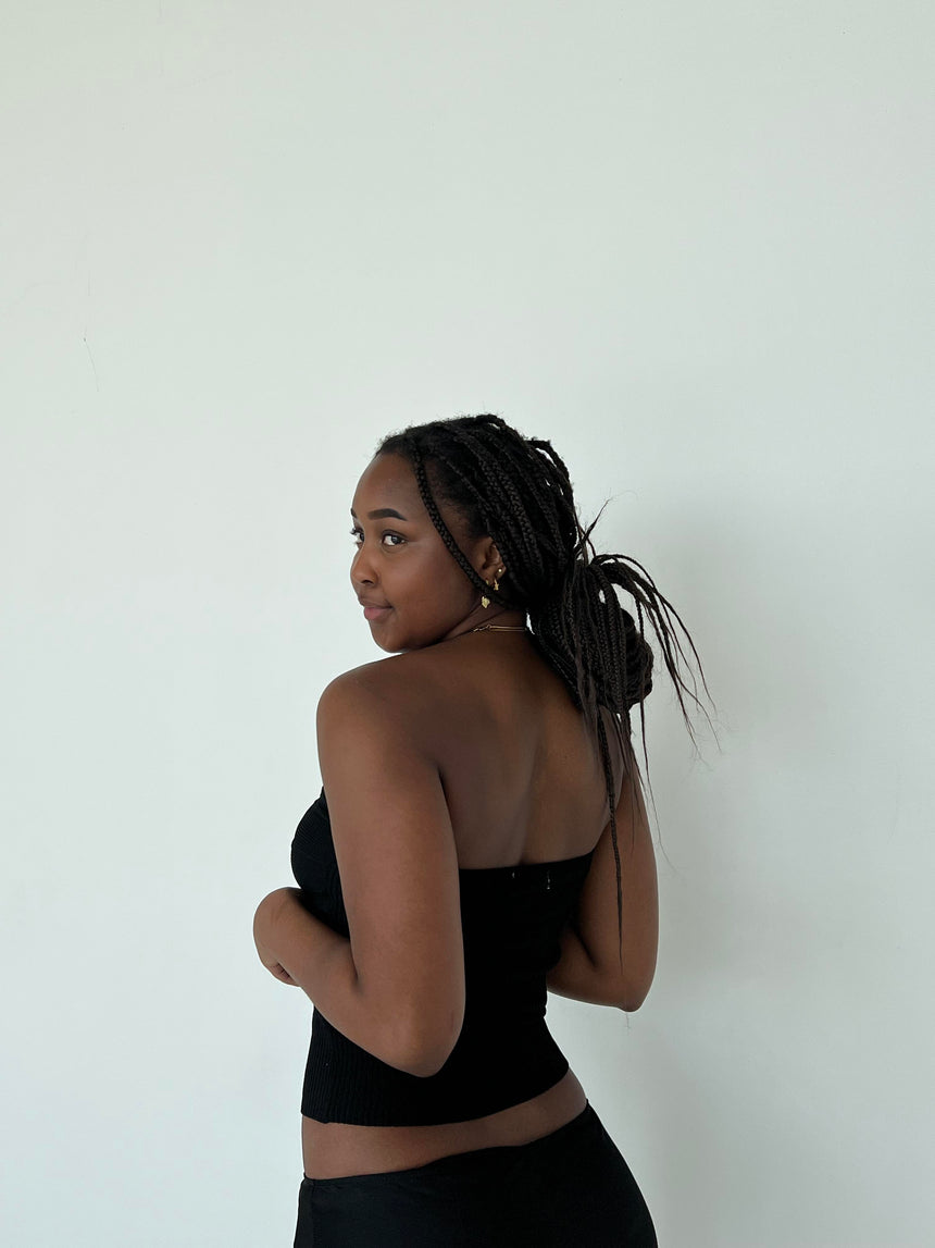 Cilie strikket top - sort