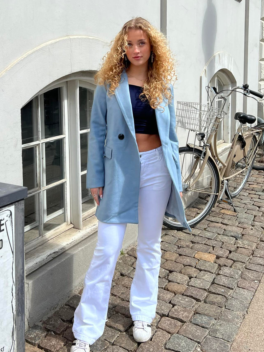 Morgan frakke lyseblå