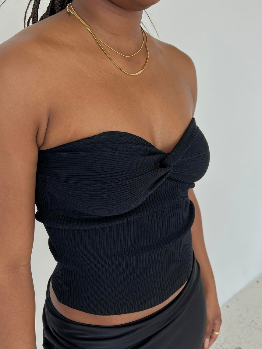 Cilie strikket top - sort