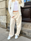 Lisette oversized suit pants - Lys beige