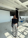 Sarah off-shoulder bluse - sort