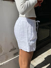Kailey hør shorts - hvid