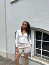 Kailey hør shorts - beige