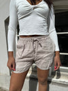 Kailey hør shorts - beige