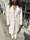 Paisley frakke off white/hvid
