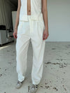 Lisette oversized suit bukser i fløjl - Off-white