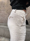Herringbone bukser - Beige/hvid