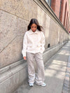 Herringbone bukser - Brun/hvid