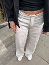 Herringbone bukser - Beige/hvid