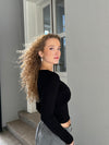 Sallie bluse med knude detalje - Sort