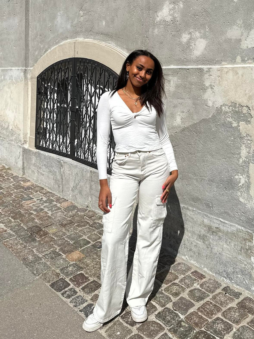Lina cargo bukser - off white