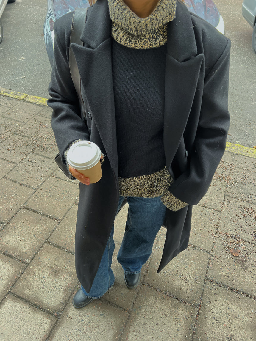 Alva oversized frakke - Sort