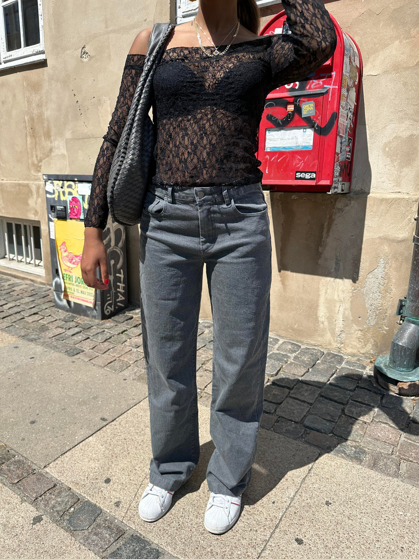Nuna lavtaljede jeans - Grå