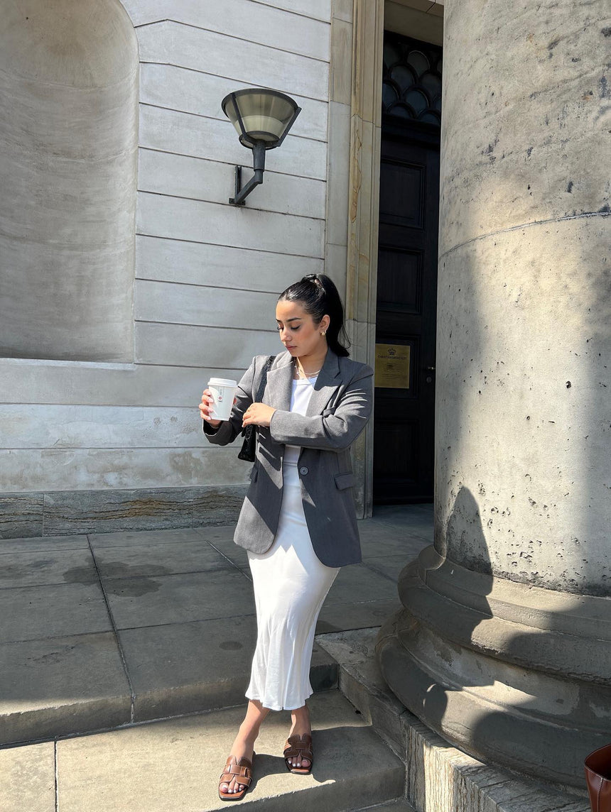 Premium - oversized blazer grå