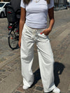 Kamila lavtaljede bukser - Off-white