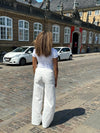 Kamila lavtaljede bukser - Off-white