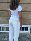 Kamila lavtaljede bukser - Off-white