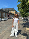 Kamila lavtaljede bukser - Off-white