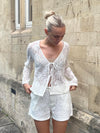Angelina blonde bluse - Hvid