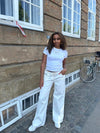 Kamila lavtaljede bukser - Off-white
