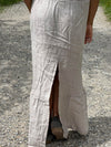 Nathalia hør nederdel - beige