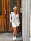 Angelina blonde bluse - Hvid