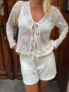 Angelina blonde bluse - Hvid