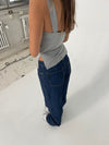 Siski oversized jeans - Mørk denim