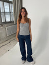 Siski oversized jeans - Mørk denim