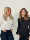 Ophelie bluse med mønster - Hvid