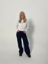 Siski oversized jeans - Mørk denim