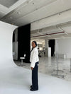 Oversized stjerne jeans - Hvide stjerner