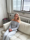 Alicia off-shoulder bluse - Grå