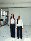Oversized stjerne jeans - Hvide stjerner