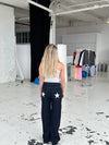 Oversized stjerne jeans - Hvide stjerner