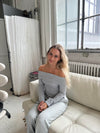 Alicia off-shoulder bluse - Grå