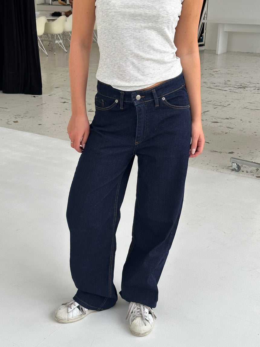 Oversized stjerne jeans - Guld stjerner