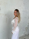 Maddy bluse i blonde - Hvid
