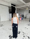 Oversized stjerne jeans - Hvide stjerner